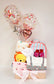 Rose Gold Baby Girl Hamper with Balloons