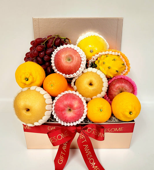 Rose Gold Fresh Fruit Hamper