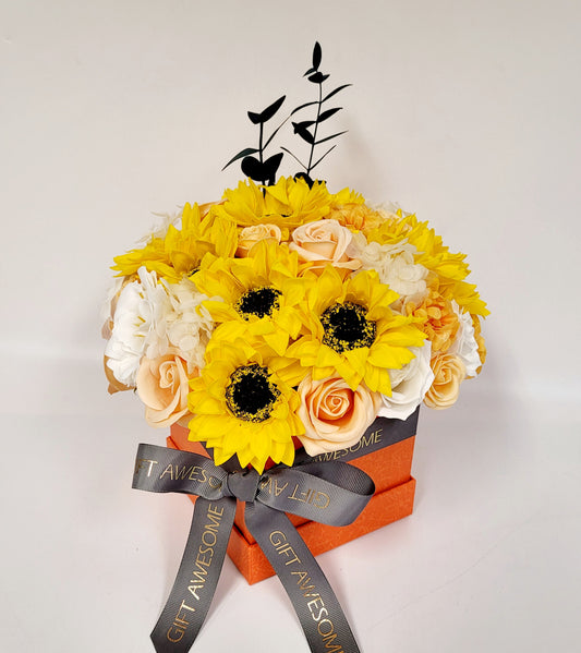 Sunflower Scented Soap Flowers Box