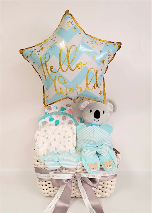 Koala Baby Boy Hamper with Balloon