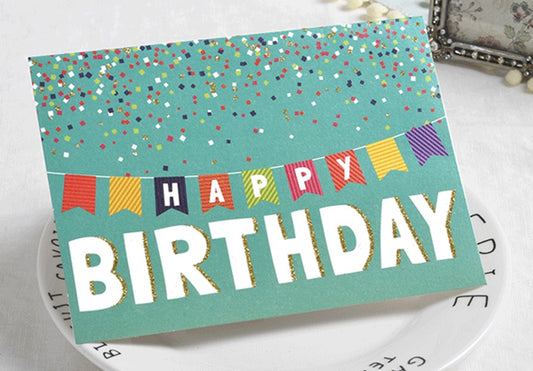 Happy Birthday Gift Card (Green)